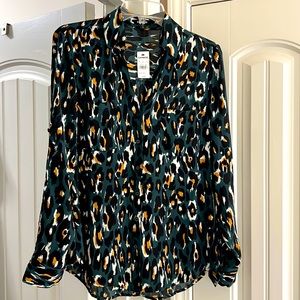 NWT Express Leopard Print Blouse